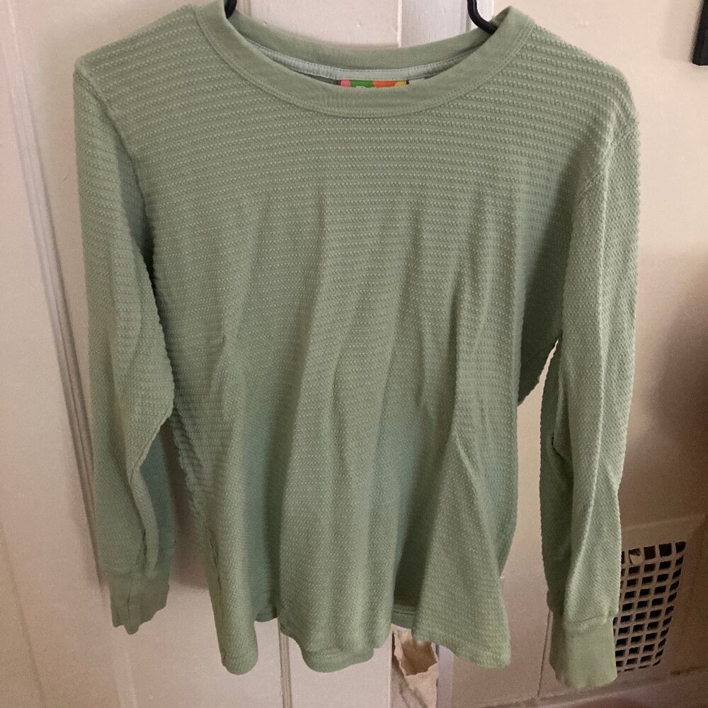 Big Bud Press Long Sleeve Honeycomb Tee XS Sage Green
